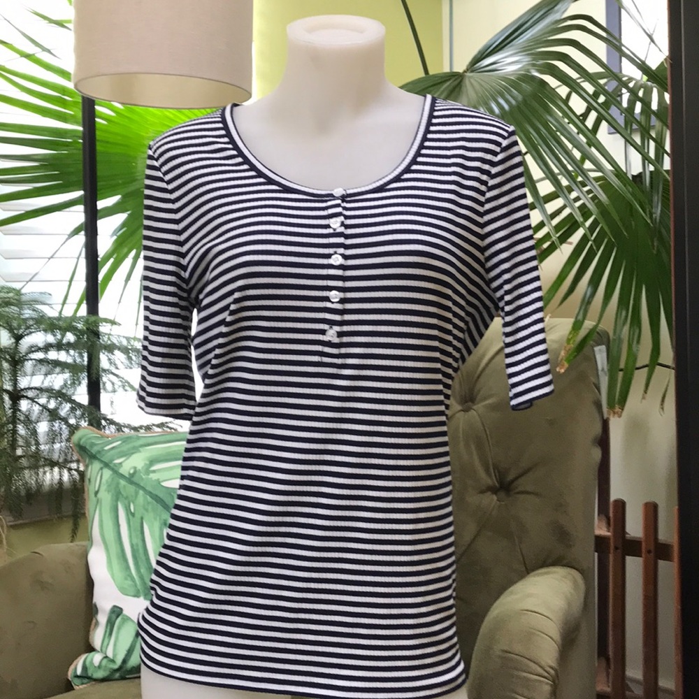 J. Crew Scoopneck Ribbed Henley